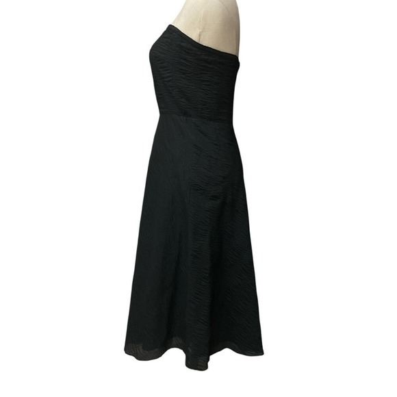J. CREW Women's‎ Strapless Textured Midi A-Line Dress Size 2 Black Formal Party - Picture 5 of 15